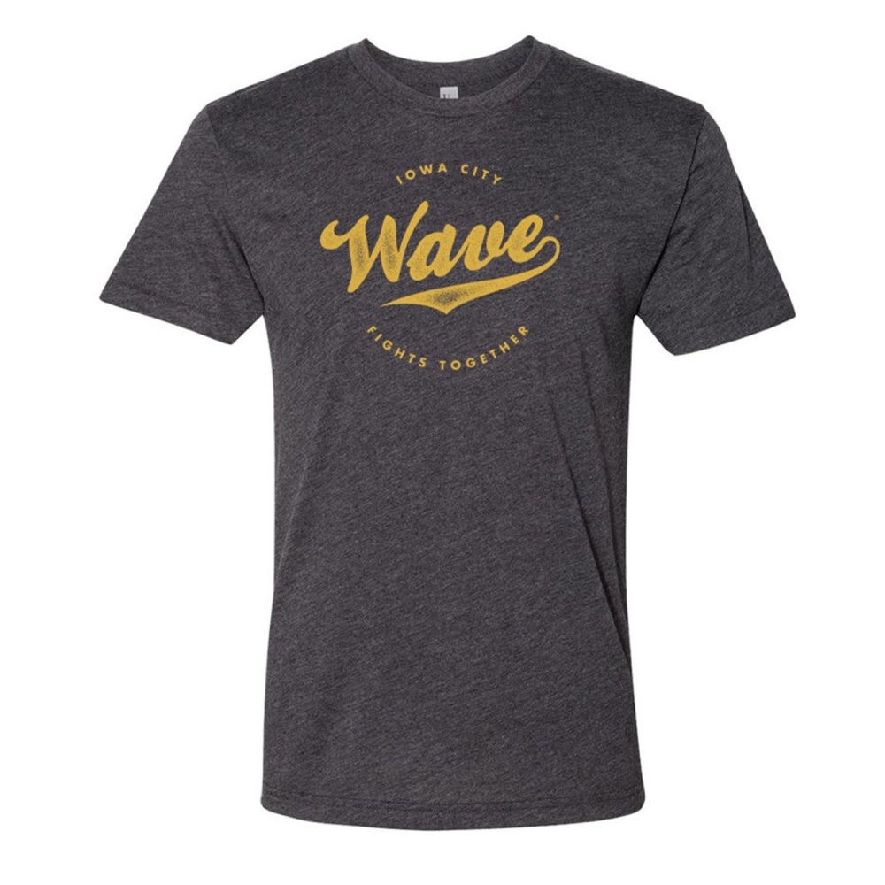 Youth Unisex Iowa Wave® Charcoal Tee in 2T